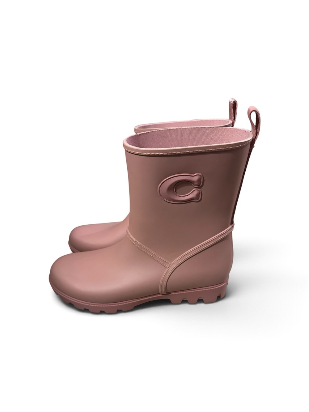 Rare Coach Women’s Ryder Rainboot in Pink Pedal